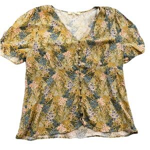 Les Serein short sleeve blouse size Large